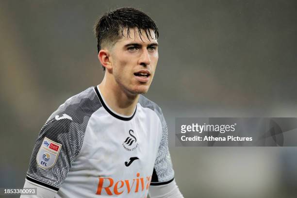 Josh Key of Swansea City in action during the Sky Bet Championship match between Swansea City and Middlesbrough at the Swansea.com Stadium on...