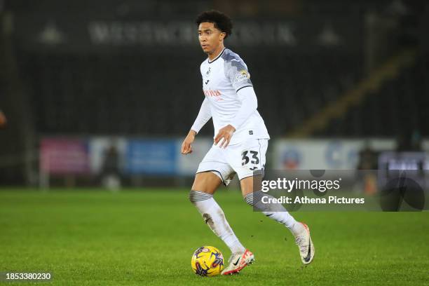 Bashir Humphreys of Swansea City in action during the Sky Bet Championship match between Swansea City and Middlesbrough at the Swansea.com Stadium on...