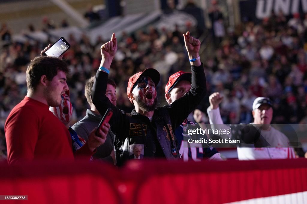 Former President Trump Holds Rally In Durham, New Hampshire