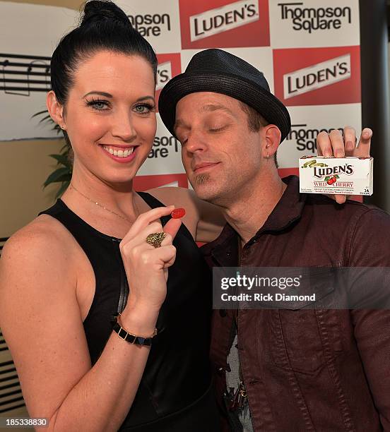 Shawna Thompson and Keifer Thompson who are Thompson Square attend the Luden's and Thompson Square Make Sweet Music Together to Celebrate "Voices...