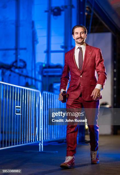 Filip Forsberg of the Nashville Predators arrives for an NHL game against the Washington Capitals at Bridgestone Arena on December 16, 2023 in...