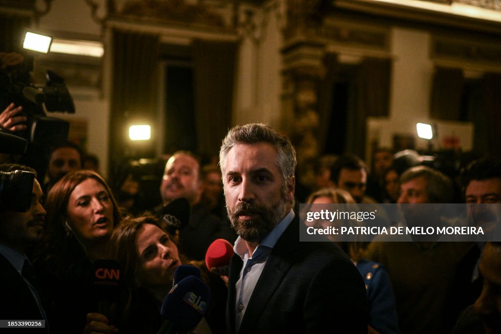 Newly elected Portuguese socialist party leader Pedro Nuno Santos