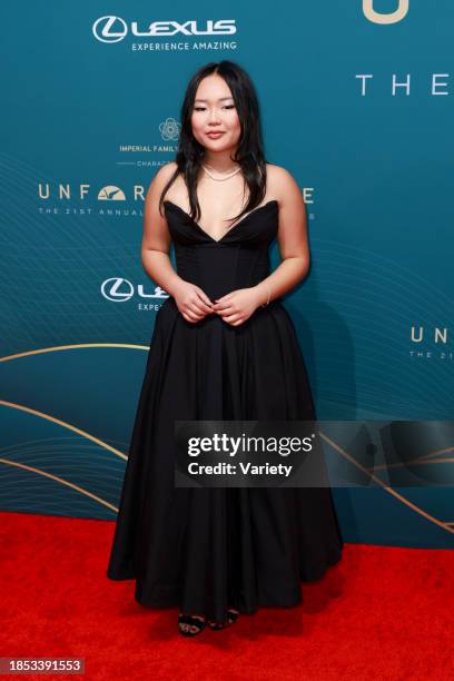 Ella Jay Basco at the Unforgettable Gala held at the Beverly Hilton on December 16, 2023 in Beverly Hills, California.