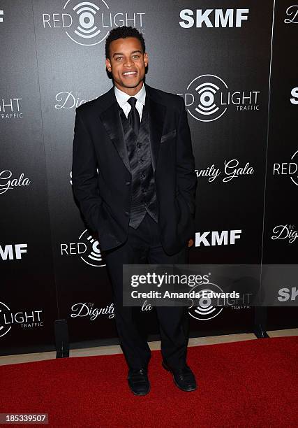 Actor Robert Ri'chard arrives at the launch of the Redlight Traffic APP at the Dignity Gala at The Beverly Hilton Hotel on October 18, 2013 in...