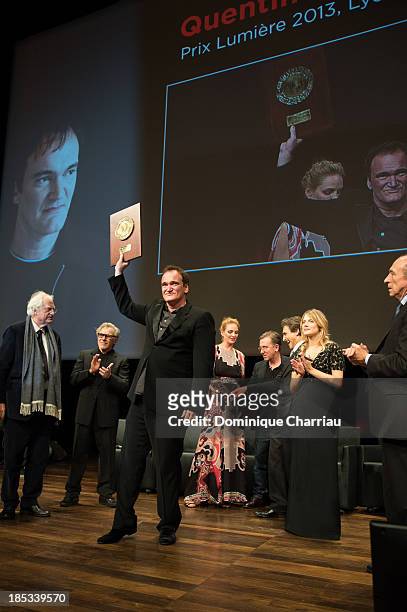 Quentin Tarantino attends his Tribute to Quentin Tarantino during the 'Lumiere 2013, Grand Lyon Film Festival' on October 18, 2013 in Lyon, France.