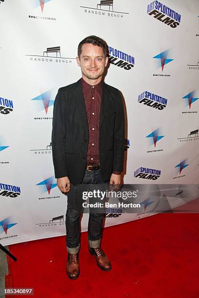 Actor Elija Wood attends the premiere of "Toad Road" at Arena Cinema Hollywood on October 18, 2013 in Hollywood, California.