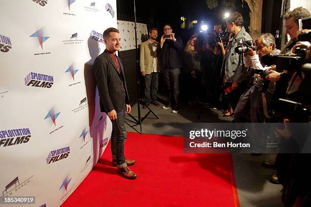 Actor Elija Wood attends the premiere of "Toad Road" at Arena Cinema Hollywood on October 18, 2013 in Hollywood, California.