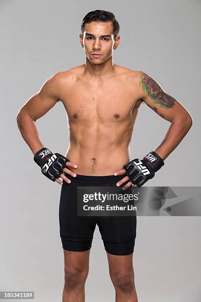 Andre Fili poses for a portrait during a UFC photo session on October 16, 2013 in Houston, Texas.