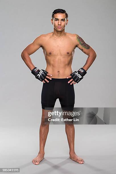 Andre Fili poses for a portrait during a UFC photo session on October 16, 2013 in Houston, Texas.