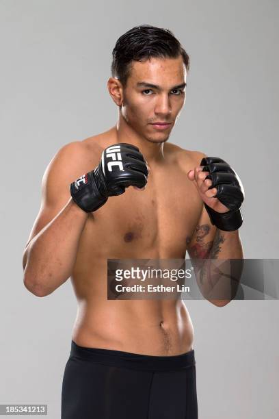 Andre Fili poses for a portrait during a UFC photo session on October 16, 2013 in Houston, Texas.