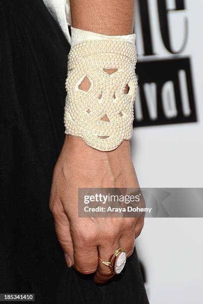 Julia Clancey arrives at the 9th annual La Femme International Film Festival hosting a red carpet for "2 Jacks" at Regal Cinemas L.A. Live on October...