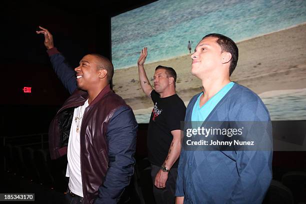 Ja Rule, Stephen Baldwin and Michael Rivera attend the "I'm In Love With a Church Girl" screening at the Regal E-Walk Stadium 13 on October 18, 2013...