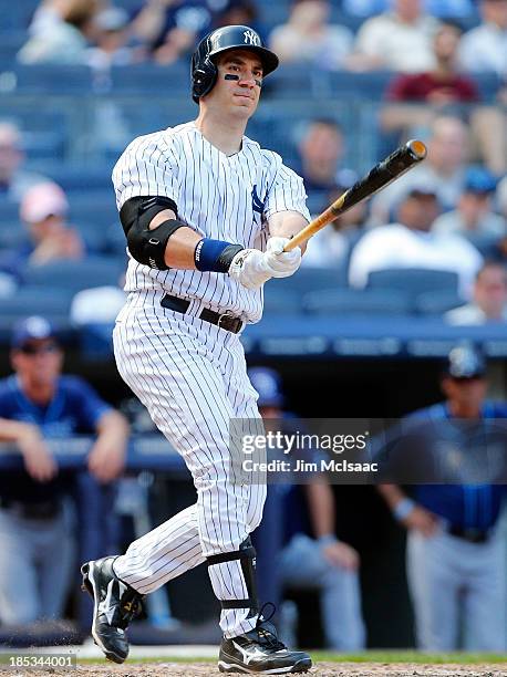 Travis Hafner of the New York Yankees in action against the Tampa Bay Rays at Yankee Stadium on June 23, 2013 in the Bronx borough of New York City....