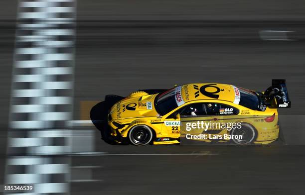 Timo Glock of Germany and BMW Team MTEK drives during the qualifying for the final round of the DTM 2013 German Touring Car Championship at...
