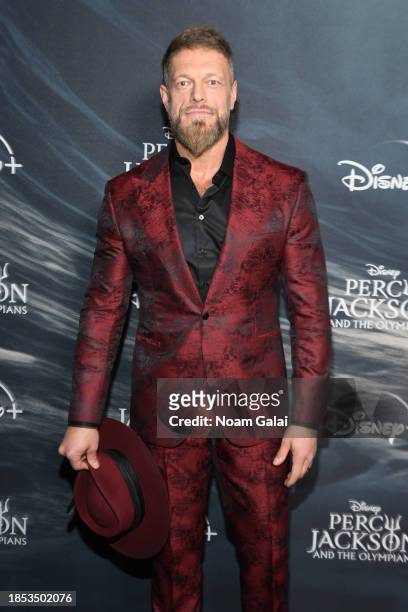 Adam Copeland attends Disney's "Percy Jackson and The Olympians" premiere at The Metropolitan Museum of Art on December 13, 2023 in New York City.
