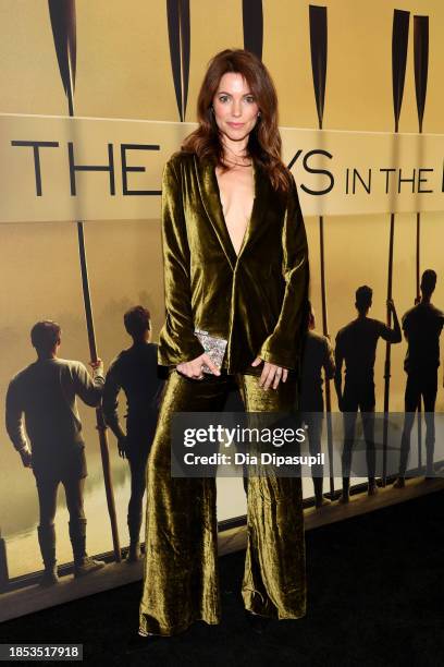 Courtney Henggeler attends "The Boys In The Boat" New York Screening at Museum of Modern Art on December 13, 2023 in New York City.