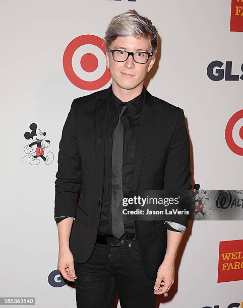 Tyler Oakley attends the 9th annual GLSEN Respect Awards at Beverly Hills Hotel on October 18, 2013 in Beverly Hills, California.