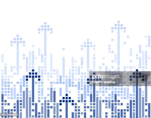 arrow blocks - pixel explosion stock illustrations