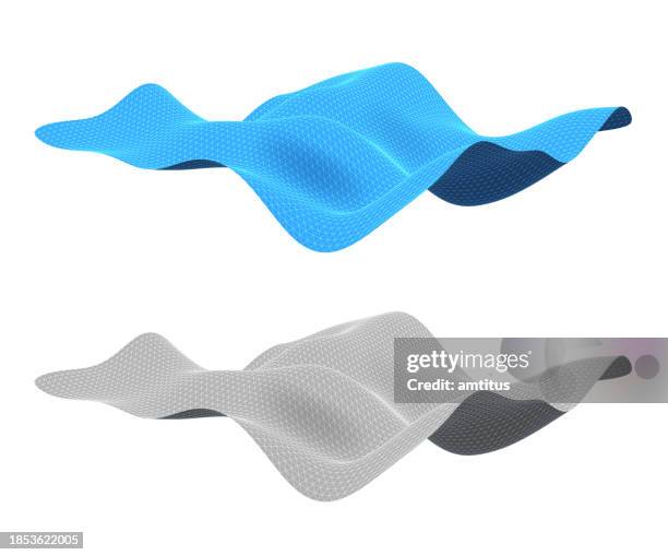 mesh wave design - contour drawing stock illustrations