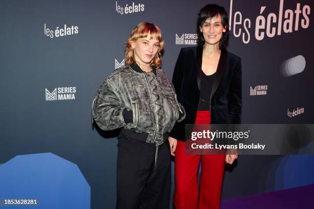 Megan Northam and Clotilde Hesme attend the Les Eclats By Series Mania Photocall at La Gaite Lyrique on December 13, 2023 in Paris, France.