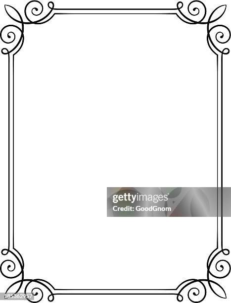 decorative frame - bookplate stock illustrations