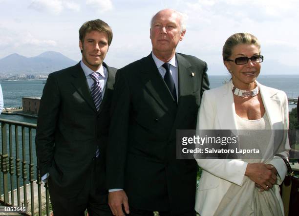 Philibert, Vittorio Emanuele Savoia, son of Italy's last king, and Marina Doria visit at Royal Palace March 17, 2003 in Naples, Italy. Emmanuel of...