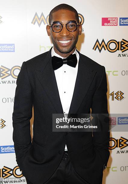 Tinie Tempah poses at the 18th anniversary MOBO Awards at The Hydro on October 19, 2013 in Glasgow, Scotland.