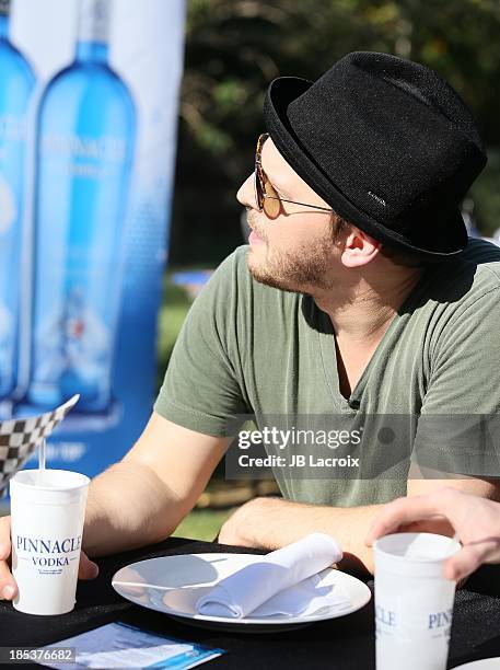 Gavin DeGraw is seen golfing at the Malibu Golf Club during the Pinnacle Vodka and Live Nation?s Summer Sweepstakes event on October 19, 2013 in...