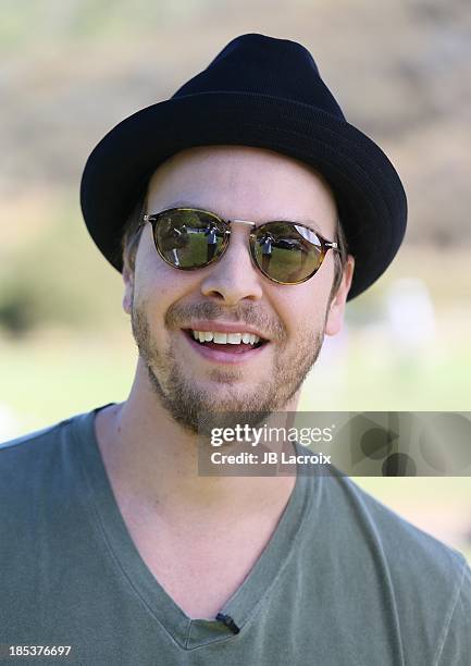 Gavin DeGraw is seen golfing at the Malibu Golf Club during the Pinnacle Vodka and Live Nation?s Summer Sweepstakes event on October 19, 2013 in...