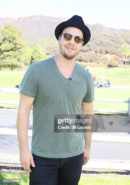 Gavin DeGraw is seen golfing at the Malibu Golf Club during the Pinnacle Vodka and Live Nation?s Summer Sweepstakes event on October 19, 2013 in...