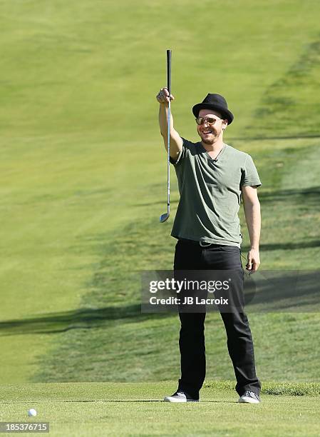 Gavin DeGraw is seen golfing at the Malibu Golf Club during the Pinnacle Vodka and Live Nation?s Summer Sweepstakes event on October 19, 2013 in...