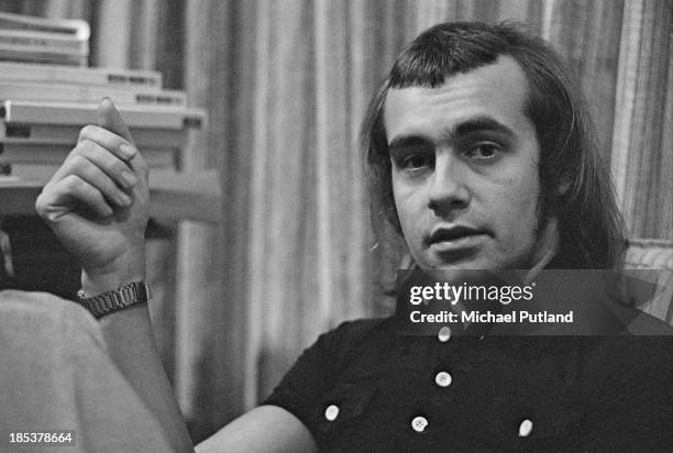 English lyricist Bernie Taupin, 1st November 1973. Taupin is best known for writing the lyrics to the songs of Elton John.