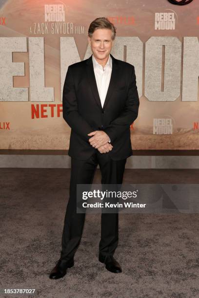 Cary Elwes attends Netflix's "Rebel Moon - Part One: A Child Of Fire" Los Angeles premiere at TCL Chinese Theatre on December 13, 2023 in Hollywood,...