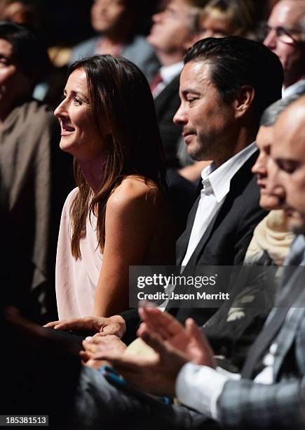 Honoree Anna Getty and guest attend the 23rd Annual Environmental Media Awards presented by Toyota and Lexus at Warner Bros. Studios on October 19,...