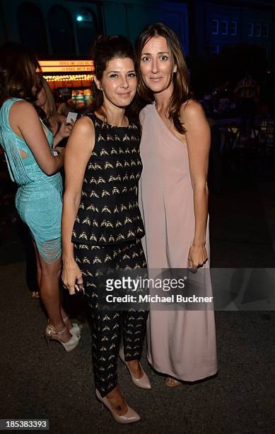 Actress Marisa Tomei and writer Anna Getty attend the after party for the 23rd Annual Environmental Media Awards presented by Toyota and Lexus at...