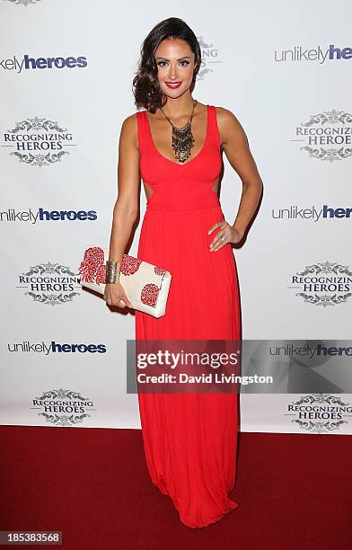 Personality Katie Cleary attends the Unlikely Heroes' Recognizing Heroes Awards Dinner & Gala at The Living Room at The W Hotel on October 19, 2013...