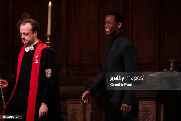 Micheal Ward during the Royal Carols - Together At Christmas service at Westminster Abbey on December 8, 2023 in London, England.