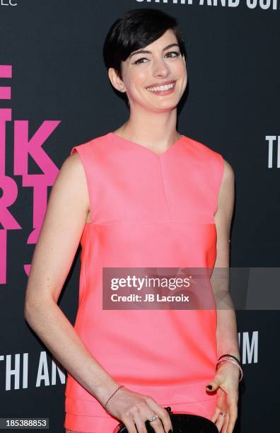 Anne Hathaway attends the Elyse Walker's Pink Party Benefiting The Women's Cancer Program At Cedars-Sinai's Samuel Oschin Comprehensive Cancer...