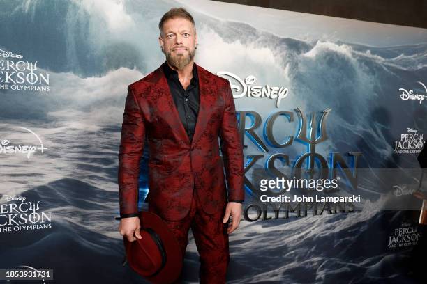 Adam Copeland attends Disney's "Percy Jackson and the Olympians" New York premiere at The Metropolitan Museum of Art on December 13, 2023 in New York...