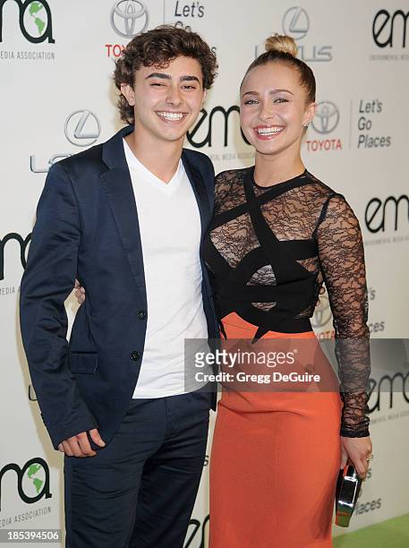 Actors Hayden Panettiere and brother Jansen Panettiere arrive at the 2013 Environmental Media Awards at Warner Bros. Studios on October 19, 2013 in...