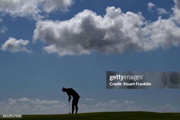 Marcel Siem of Germany putts on the 16th hole on Day One of the AfrAsia Bank Mauritius Open 2024 at Heritage La Reserve Golf Club on December 14,...