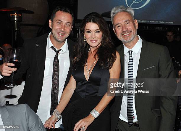 Michael Trent, Lisa Vanderpump and producer Roland Emmerich attend 'An Evening Under The Stars' benefiting The L.A. Gay & Lesbian Center at a private...