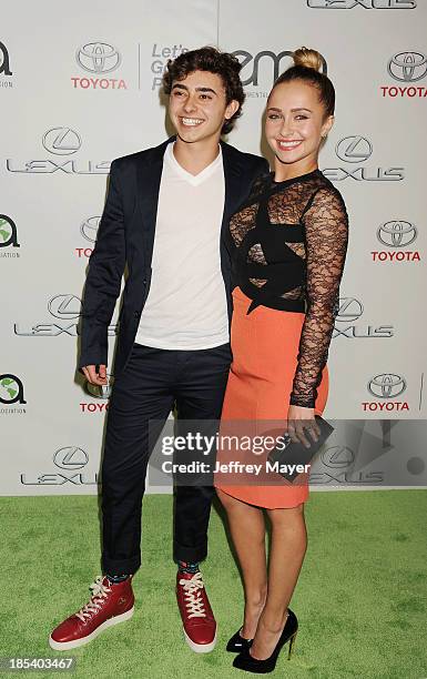 Actress Hayden Panettiere and brother Jansen Panettiere arrive at the 2013 Environmental Media Awards at Warner Bros. Studios on October 19, 2013 in...