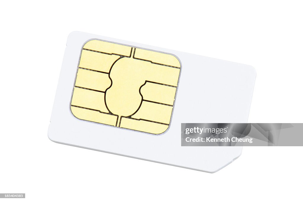 SIM Card - Isolated on White