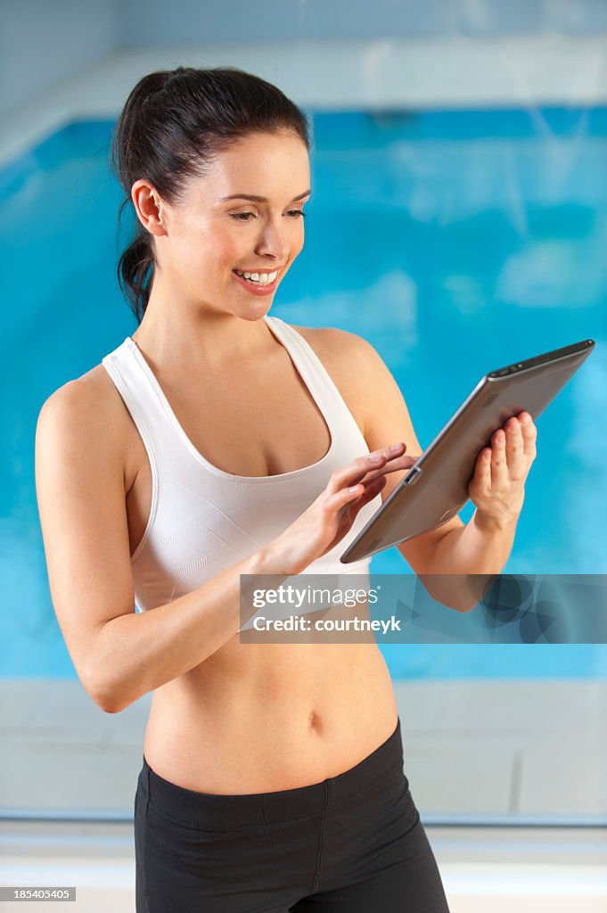 Woman using a digital tablet