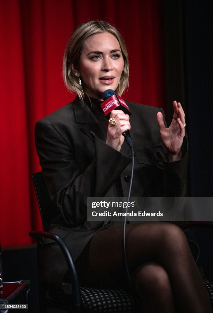 Actress Emily Blunt attends the SAG-AFTRA Foundation Conversations