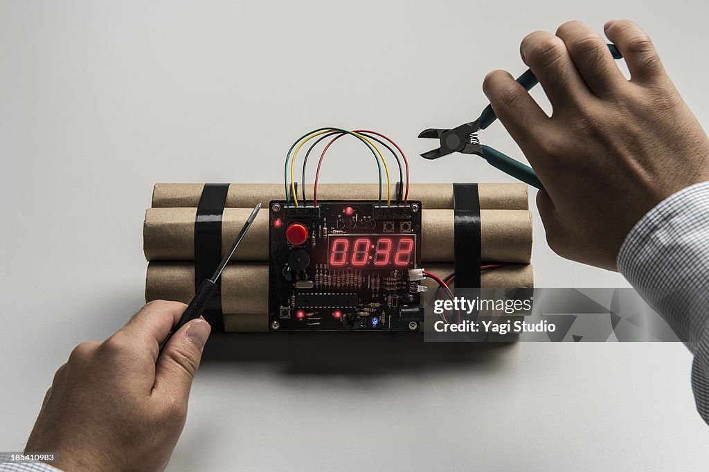 The man going to dismantle a time bomb