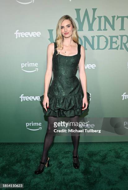 Allegra Edwards attends Amazon Freevee and Prime Video's Winter Wonderland holiday party at Amazon Studios on December 13, 2023 in Culver City,...