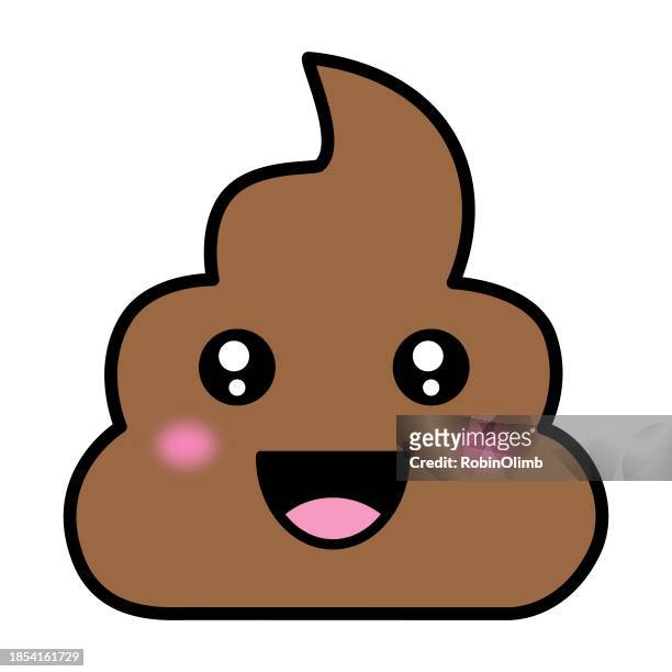ilustrações de stock, clip art, desenhos animados e ícones de cute poop emoji - manure pile