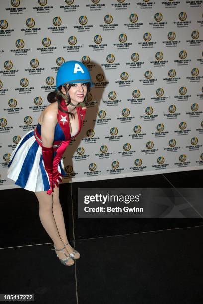 Riki Lecotey as USO Captain America Dancer attends Nashville Comic Con 2013 at Music City Center on October 19, 2013 in Nashville, Tennessee.